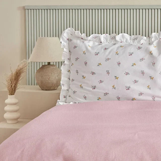 Karaca Lidya Bettwäsche-Set aus 100 % Baumwolle, Einzelbett, Rosa