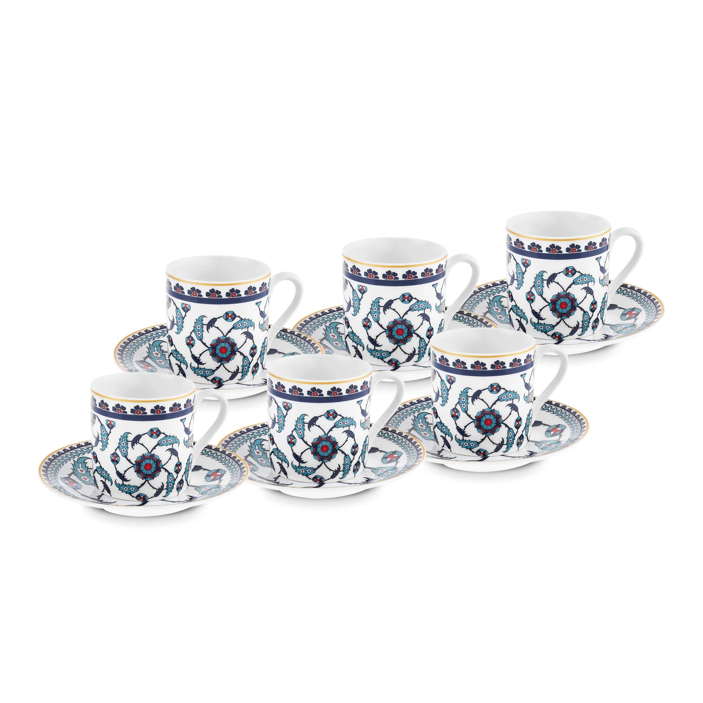 Karaca Rumi Mokkatassen für 6 Personen, 80 ml