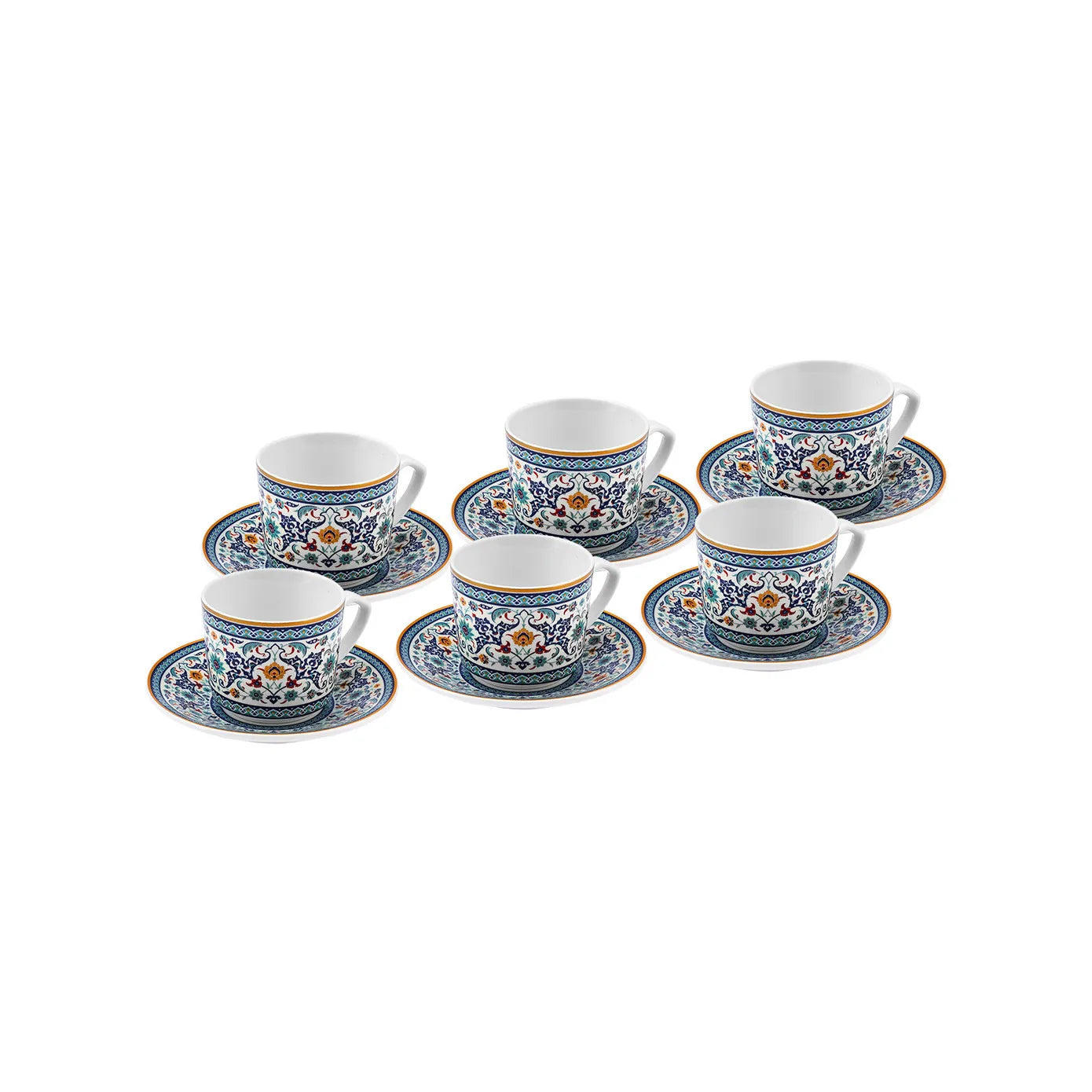 Karaca Beylerbeyi Mokkatassen für 6 Personen, 80 ml