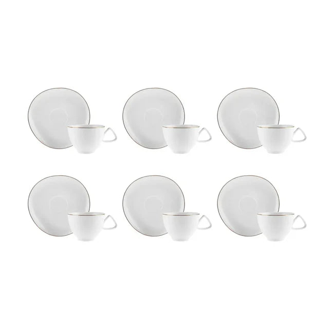 Karaca Streamline Middle Kaffeetassen Set für 6 Personen 200ml
