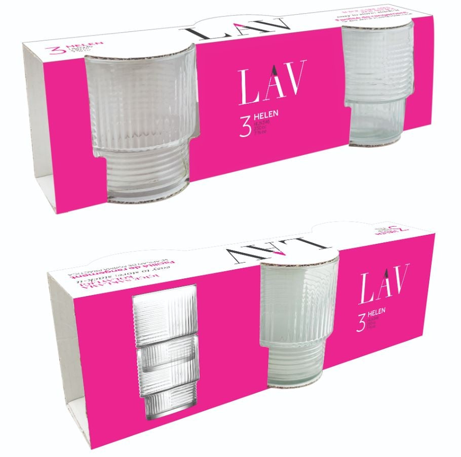 LAV Helen 3er Trinkglas, 230cc