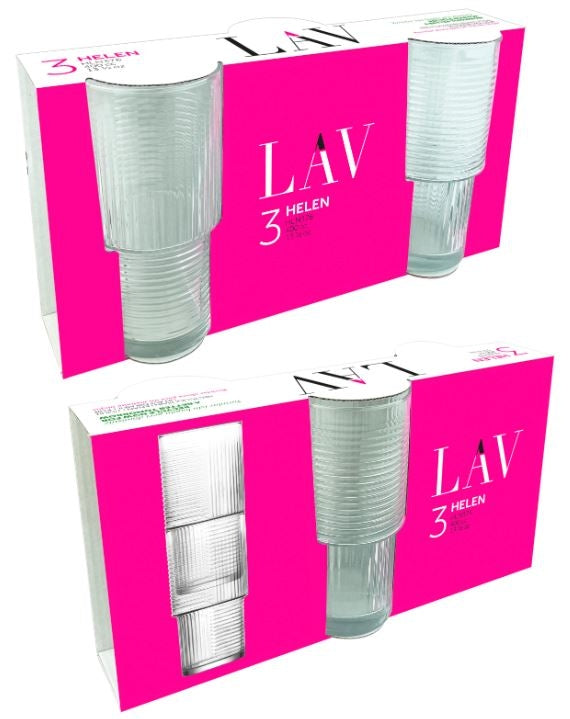 LAV Helen 3er Trinkglas, 400cc