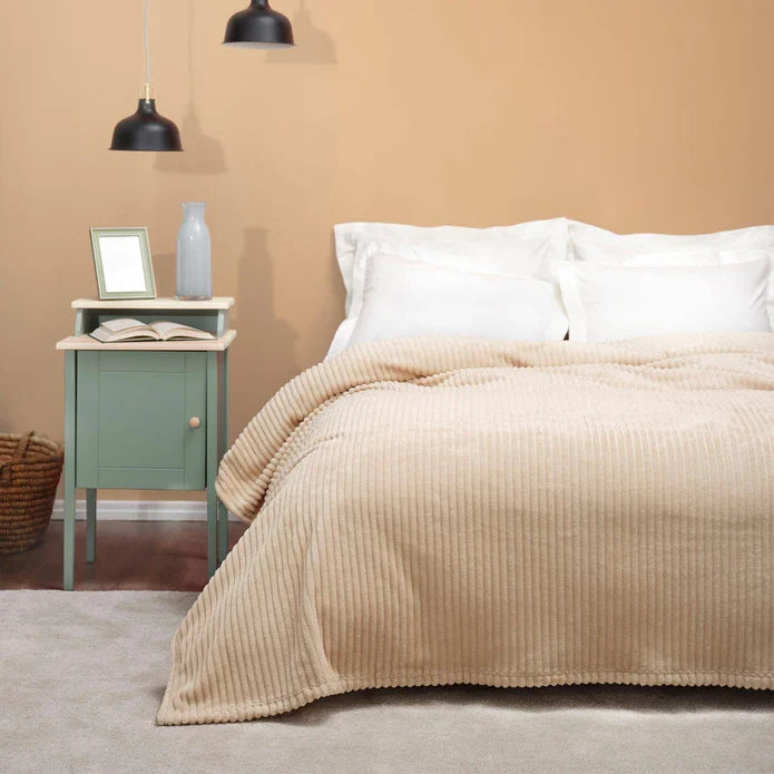 Karaca Home Joena Bedspread Set, Double, Beige