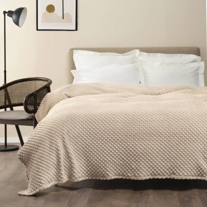 Karaca Home Alice Doppelbett-Knospen-Decke Cappuccino