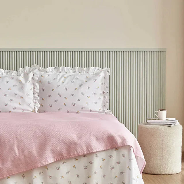 Karaca Lidya Bettwäsche-Set aus 100 % Baumwolle, Einzelbett, Rosa