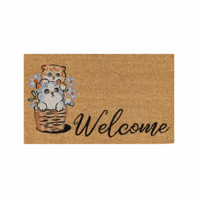 Kaşmir Halı Cat Welcome Coco Fußmatte 40x60 Cm