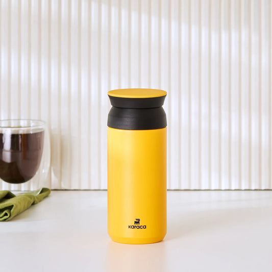 Karaca Rainbow Steel Auslaufsichere Thermoskanne 350 ml, Gelb