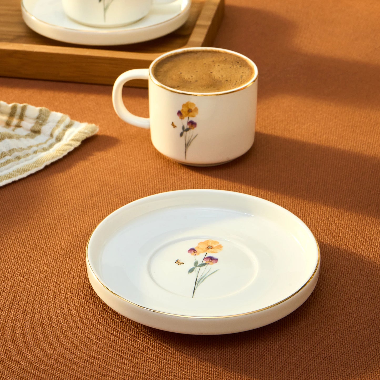 Karaca Valencia 6 Person Mokkatassen-Set 90 Ml
