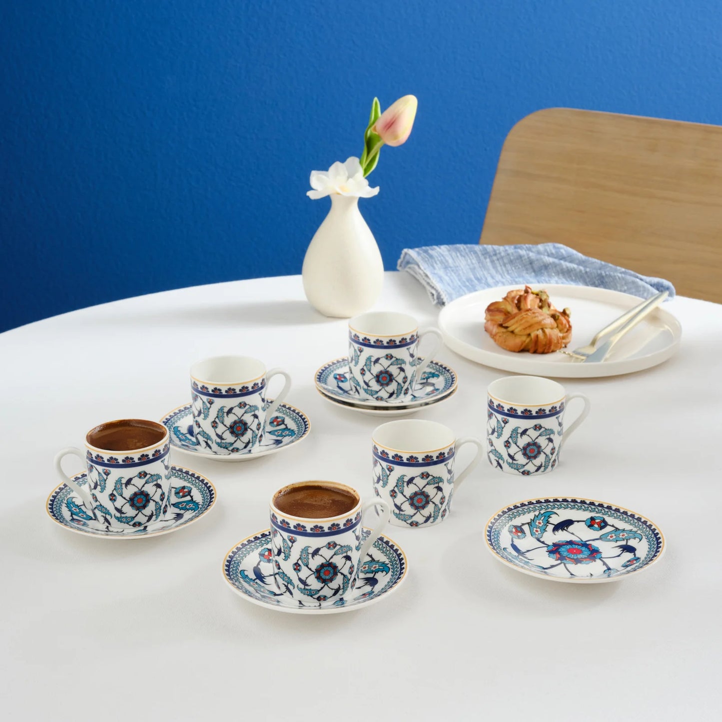 Karaca Rumi Mokkatassen für 6 Personen, 80 ml