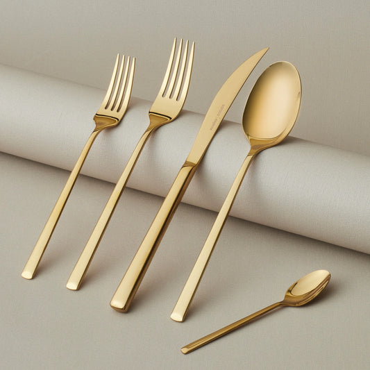 Karaca Tivoli Shiny Gold 6-Personen 30-teiliges Besteckset