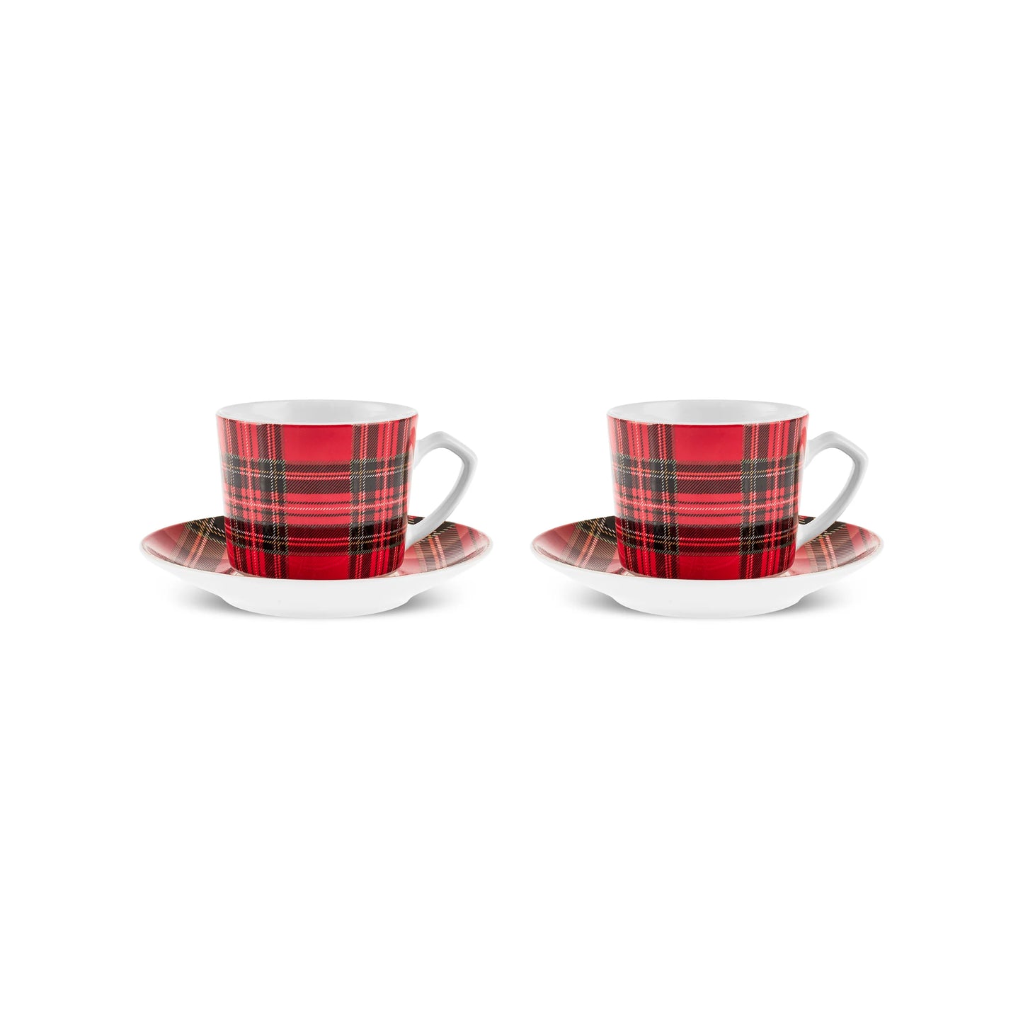 Karaca Ekose V2 Mokkatassen-Set, 2 Personen, 80 ml