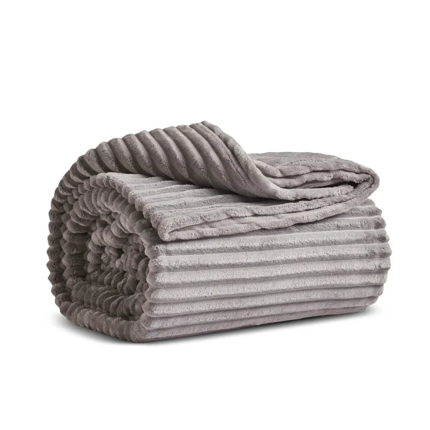 Karaca Ruby Stripe, Wellsoft TV-Decke, Grau