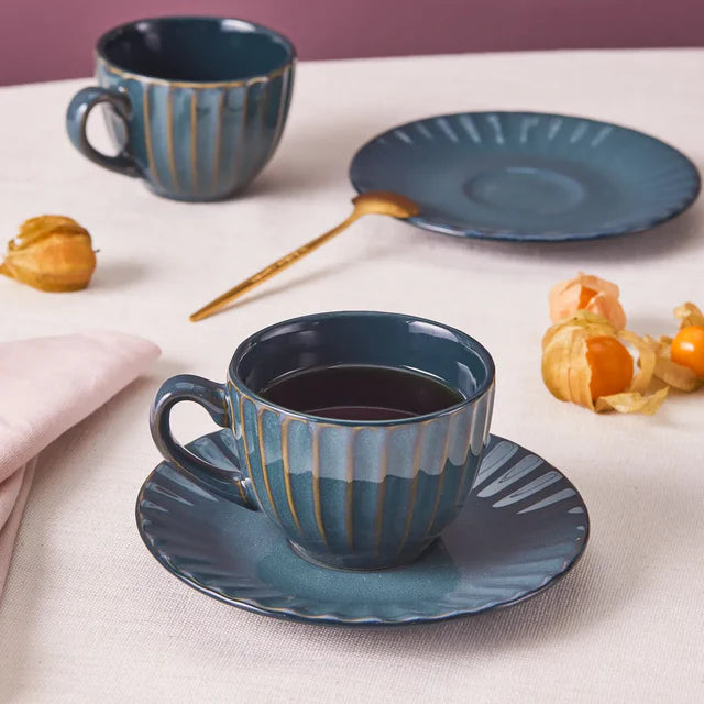 Karaca Austen Kaffeetassen für 2 Personen, 4 Teilig, 220 ml
