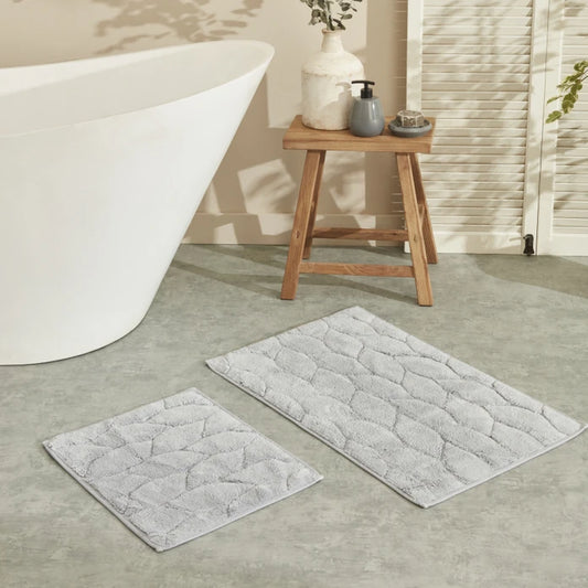 Karaca Home Elegant Badematte, Grau, 2tlg