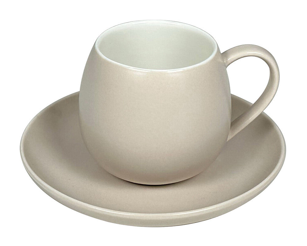 Schäfer Kaffeetassen für 6 Personen, Taupe, 12tlg, 220ml
