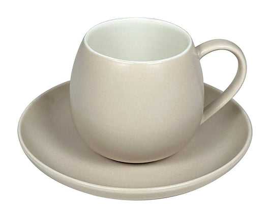 Schäfer Kaffeetassen für 6 Personen, Taupe, 12tlg, 220ml
