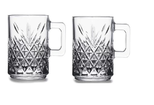 Pasabahce Timeless 2er Glastasse mit Henkel, 250cc