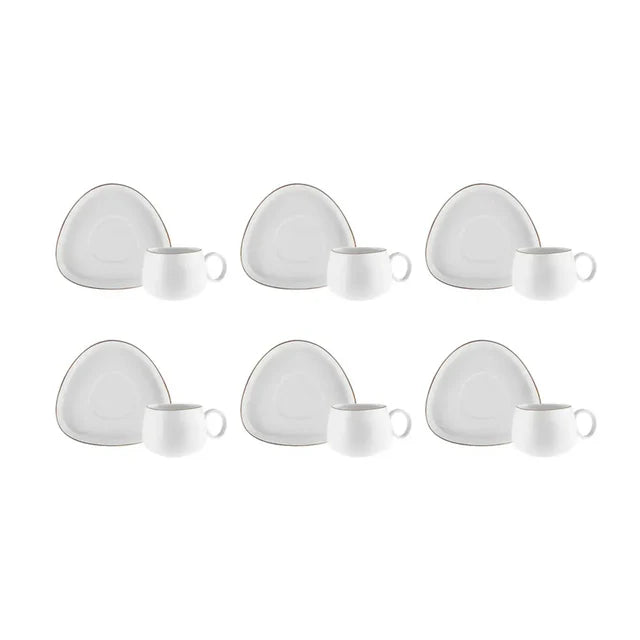 Karaca Streamline Tribe Kaffeetassen Set für 6 Personen 200 ml
